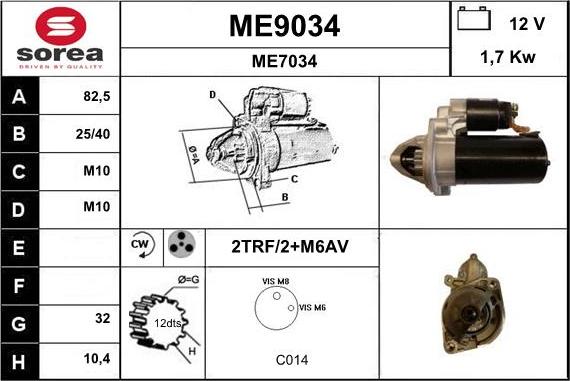 SNRA ME9034 - Starteris ps1.lv