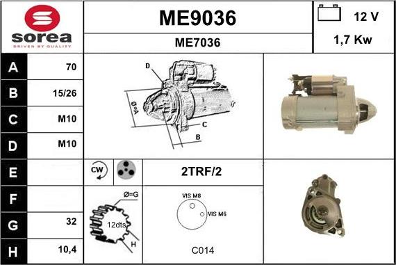 SNRA ME9036 - Starteris ps1.lv