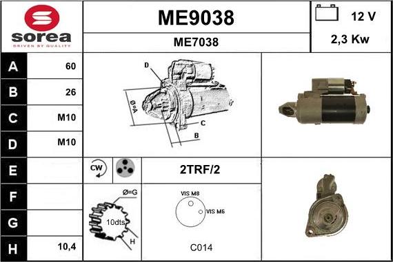 SNRA ME9038 - Starteris ps1.lv