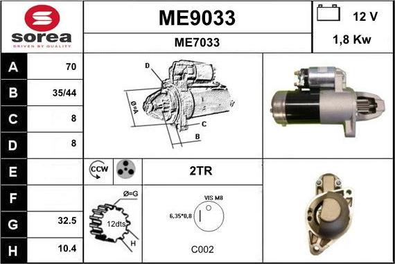 SNRA ME9033 - Starteris ps1.lv