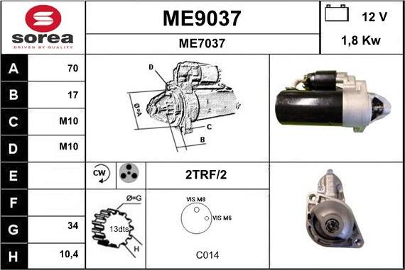 SNRA ME9037 - Starteris ps1.lv