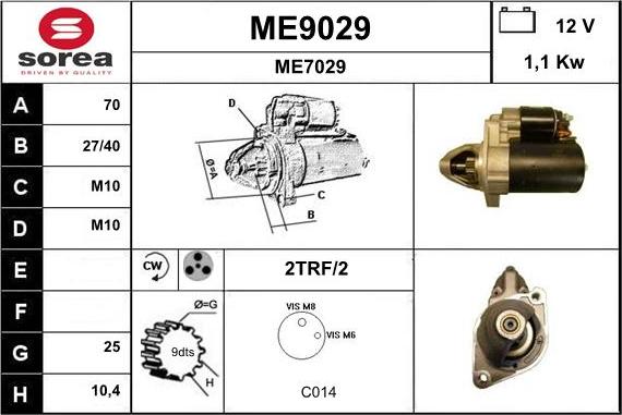 SNRA ME9029 - Starteris ps1.lv