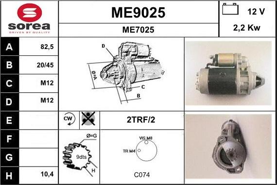 SNRA ME9025 - Starteris ps1.lv