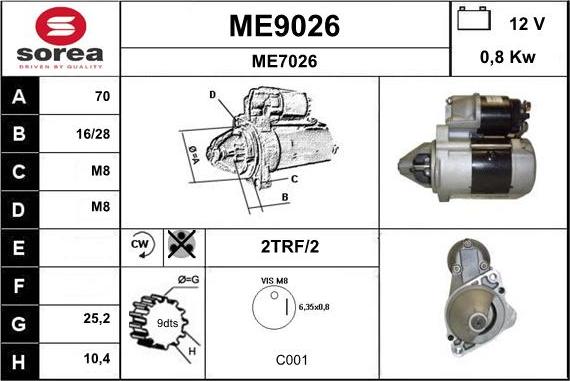 SNRA ME9026 - Starteris ps1.lv