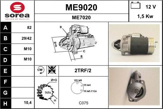 SNRA ME9020 - Starteris ps1.lv