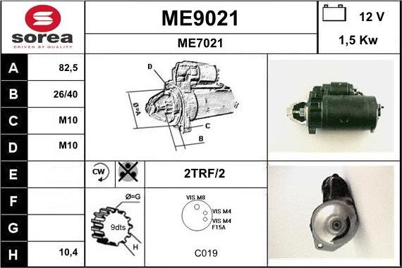 SNRA ME9021 - Starteris ps1.lv