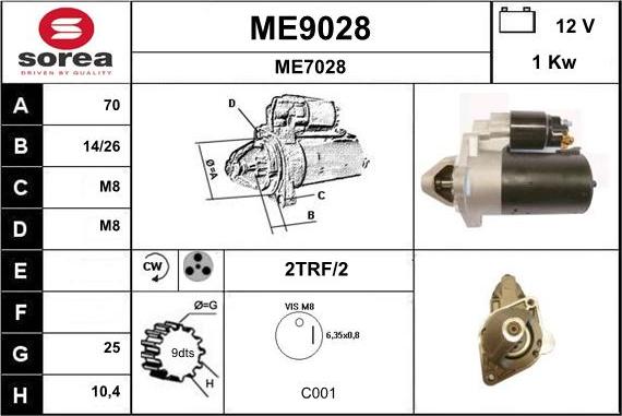 SNRA ME9028 - Starteris ps1.lv