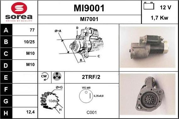 SNRA MI9001 - Starteris ps1.lv