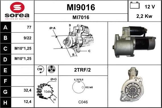 SNRA MI9016 - Starteris ps1.lv