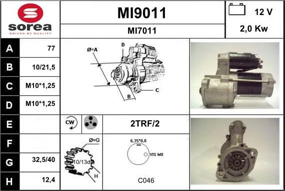 SNRA MI9011 - Starteris ps1.lv