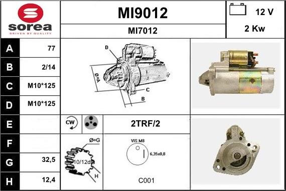 SNRA MI9012 - Starteris ps1.lv