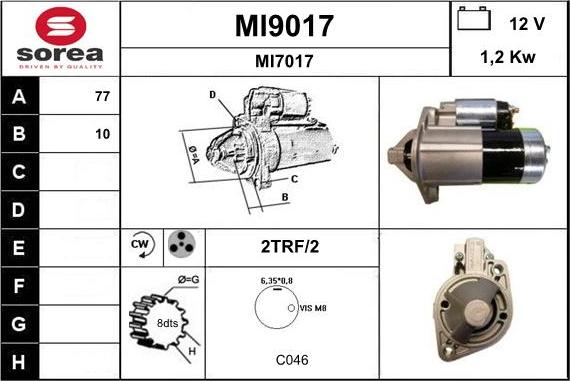 SNRA MI9017 - Starteris ps1.lv