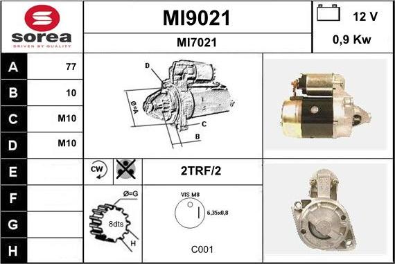 SNRA MI9021 - Starteris ps1.lv