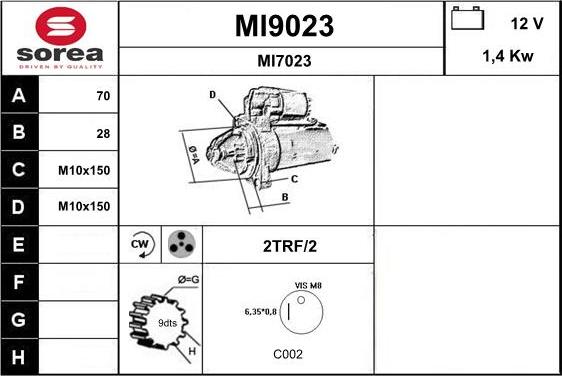 SNRA MI9023 - Starteris ps1.lv