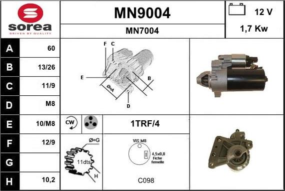 SNRA MN9004 - Starteris ps1.lv