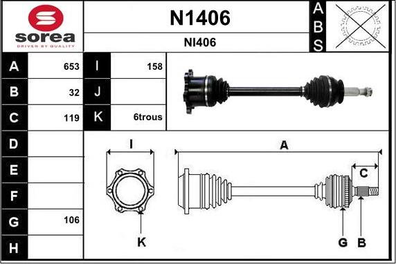 SNRA N1406 - Piedziņas vārpsta ps1.lv