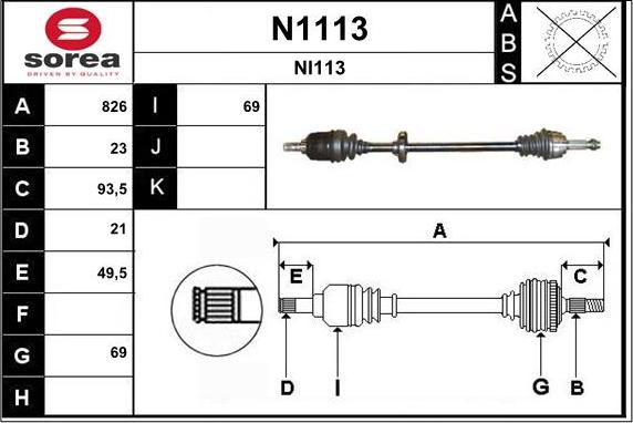 SNRA N1113 - Piedziņas vārpsta ps1.lv