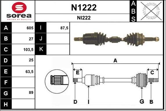 SNRA N1222 - Piedziņas vārpsta ps1.lv