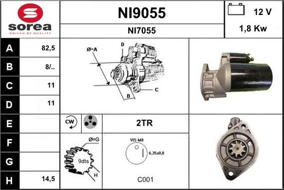 SNRA NI9055 - Starteris ps1.lv