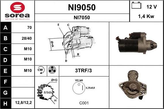 SNRA NI9050 - Starteris ps1.lv