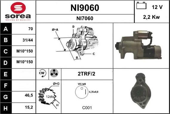 SNRA NI9060 - Starteris ps1.lv