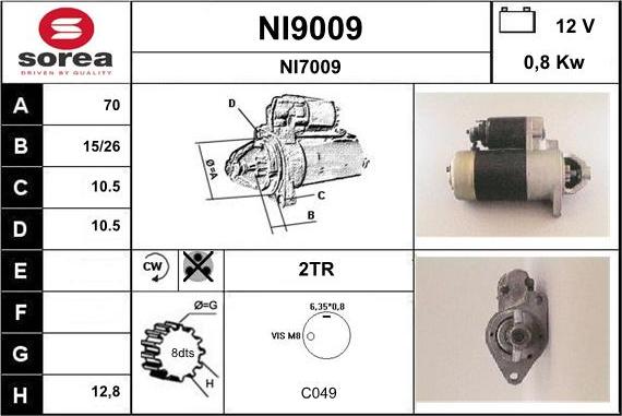 SNRA NI9009 - Starteris ps1.lv