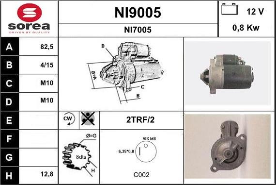 SNRA NI9005 - Starteris ps1.lv