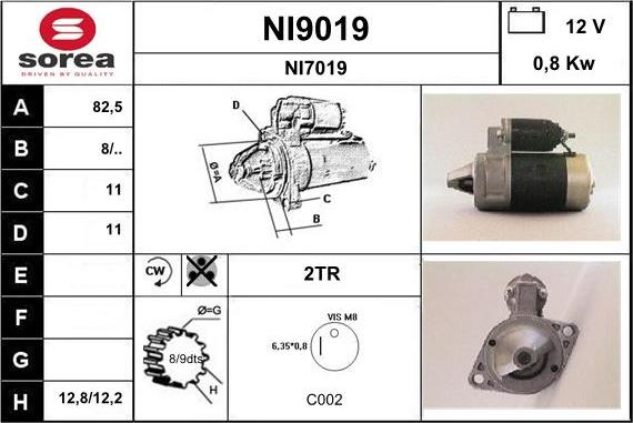 SNRA NI9019 - Starteris ps1.lv