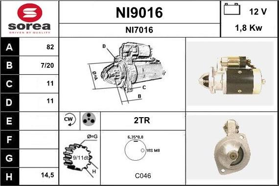 SNRA NI9016 - Starteris ps1.lv