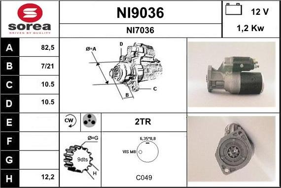 SNRA NI9036 - Starteris ps1.lv