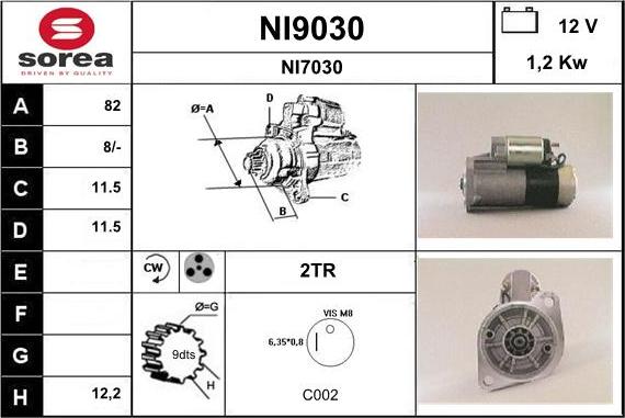 SNRA NI9030 - Starteris ps1.lv