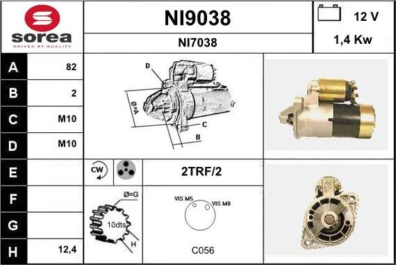 SNRA NI9038 - Starteris ps1.lv