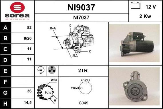 SNRA NI9037 - Starteris ps1.lv