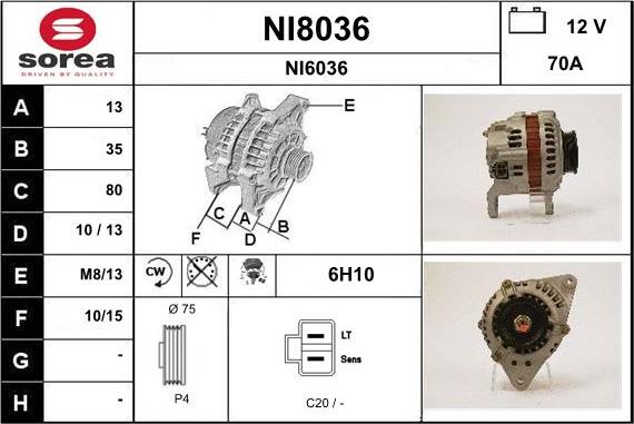 SNRA NI8036 - Ģenerators ps1.lv