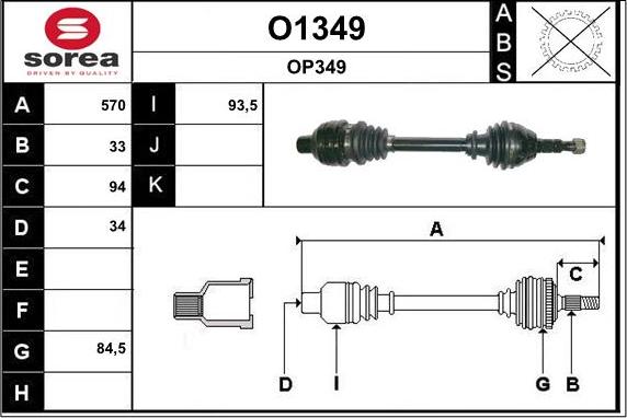 SNRA O1349 - Piedziņas vārpsta ps1.lv