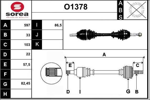 SNRA O1378 - Piedziņas vārpsta ps1.lv