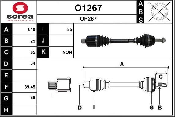 SNRA O1267 - Piedziņas vārpsta ps1.lv