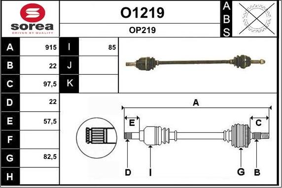 SNRA O1219 - Piedziņas vārpsta ps1.lv