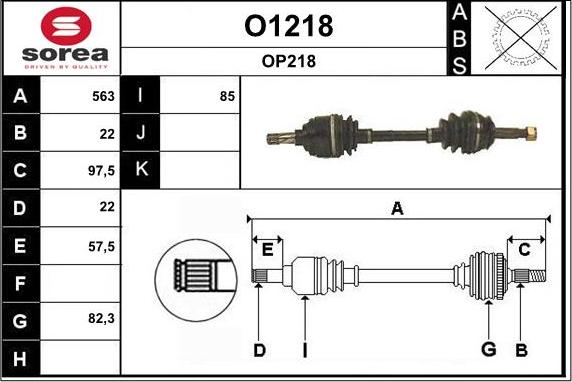 SNRA O1218 - Piedziņas vārpsta ps1.lv