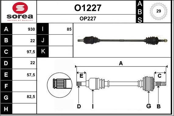 SNRA O1227 - Piedziņas vārpsta ps1.lv