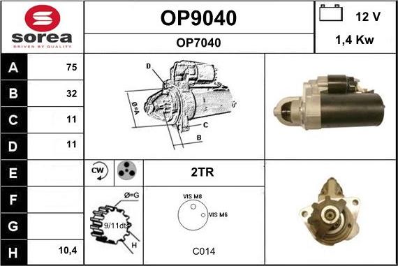 SNRA OP9040 - Starteris ps1.lv