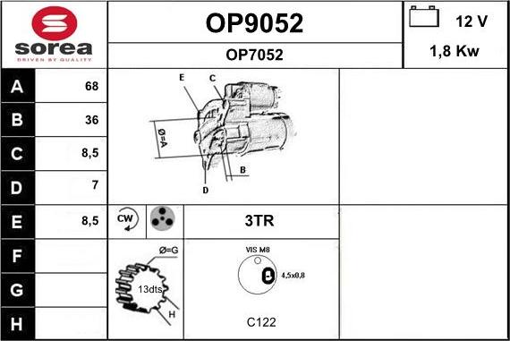 SNRA OP9052 - Starteris ps1.lv