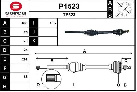 SNRA P1523 - Piedziņas vārpsta ps1.lv