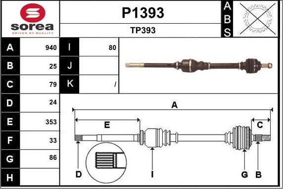 SNRA P1393 - Piedziņas vārpsta ps1.lv