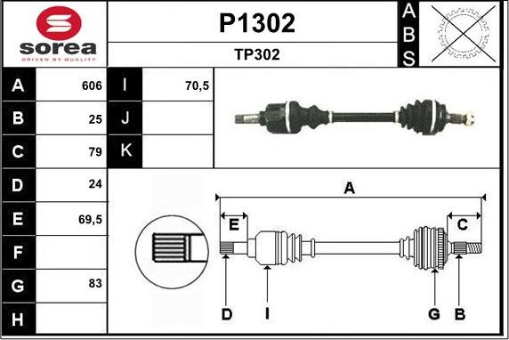 SNRA P1302 - Piedziņas vārpsta ps1.lv