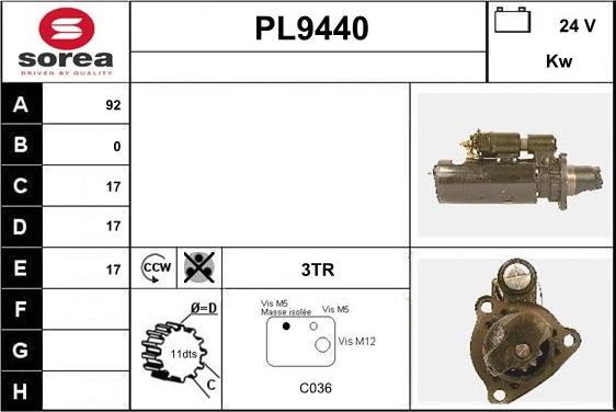 SNRA PL9440 - Starteris ps1.lv