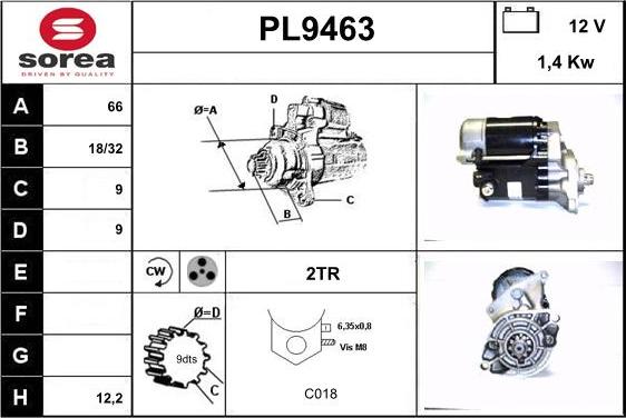 SNRA PL9463 - Starteris ps1.lv