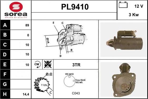 SNRA PL9410 - Starteris ps1.lv