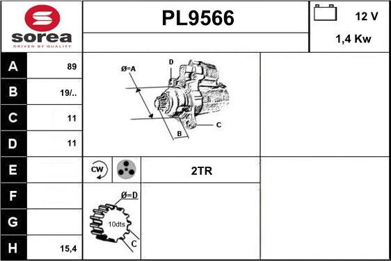 SNRA PL9566 - Starteris ps1.lv