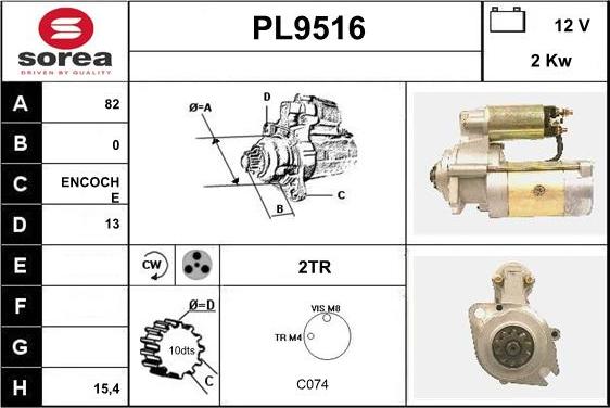 SNRA PL9516 - Starteris ps1.lv